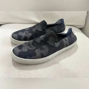 ROTHY'S The Original Slip On Sneaker Flats Gray Camo Shoes size 9